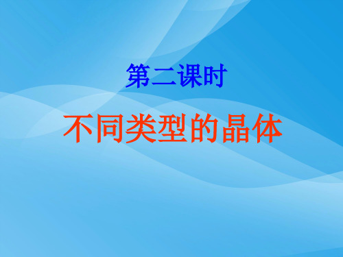 不同类型的晶体PPT课件6 苏教版优质课件