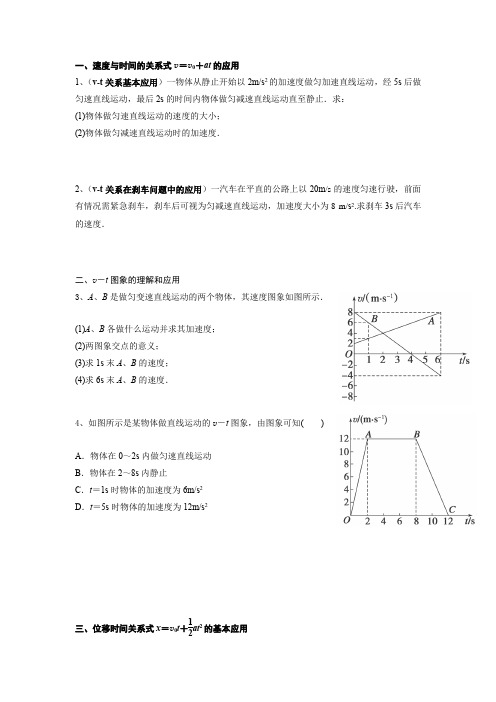 匀变速直线运动规律的九个应用