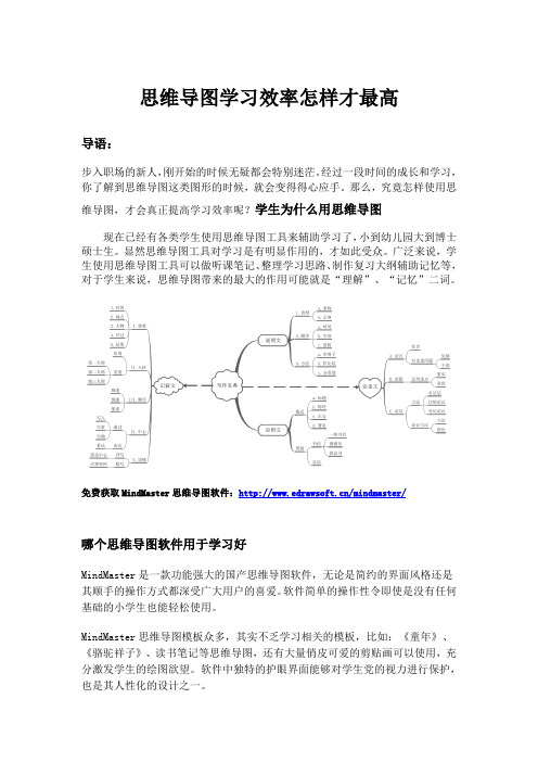 思维导图学习效率怎样才最高