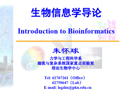 生物信息学导论ppt