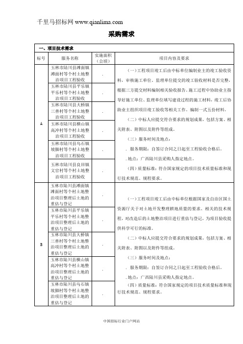 土地整招投标书范本