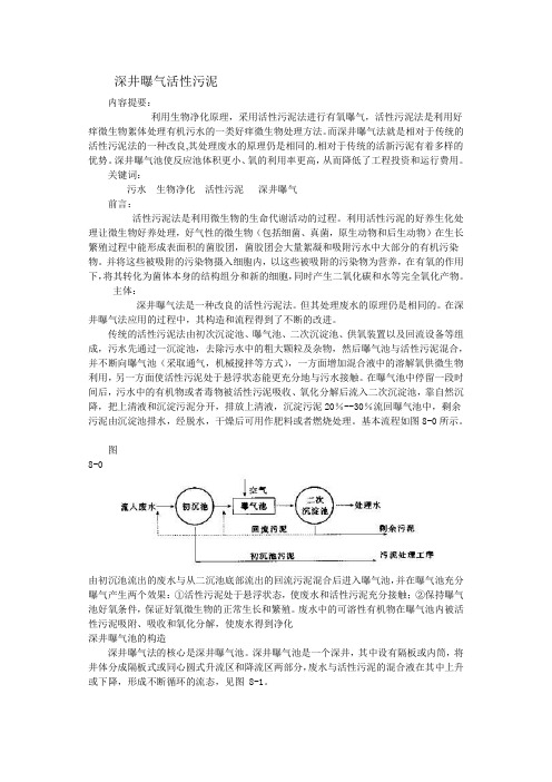 深井曝气活性污泥