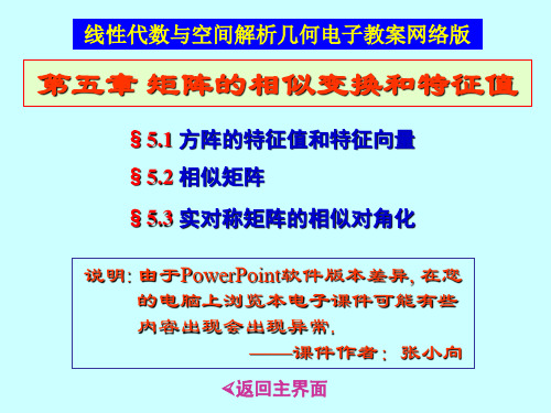 矩阵的相似变换和特征值_几何与线性代数