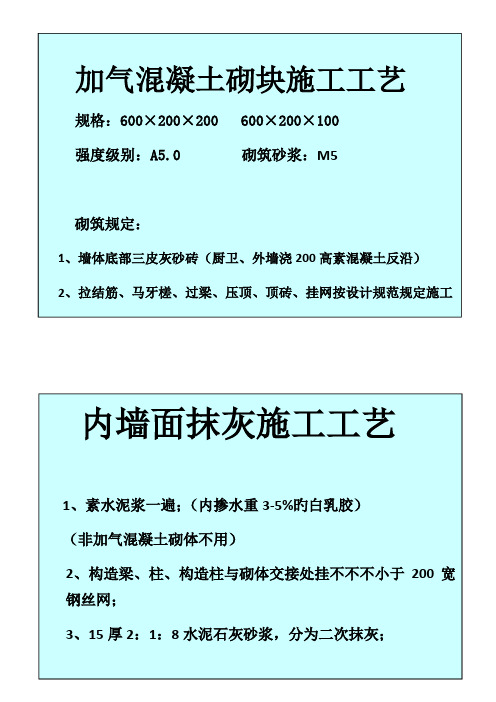 样板间综合施工标准工艺标志牌