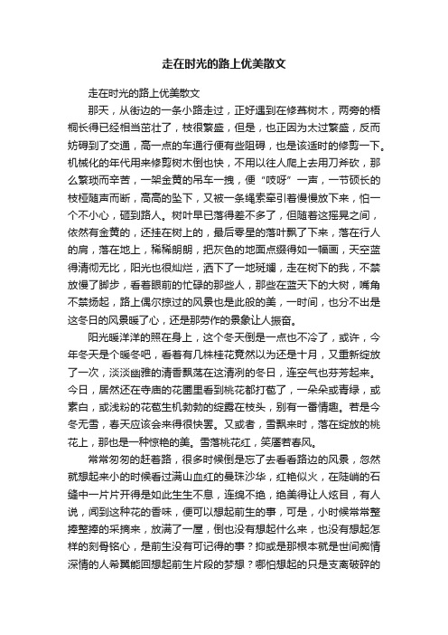 走在时光的路上优美散文