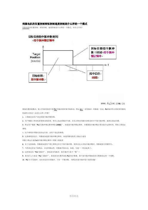 伺服电机的位置控制转矩控制速度控制是什么样的一个模式