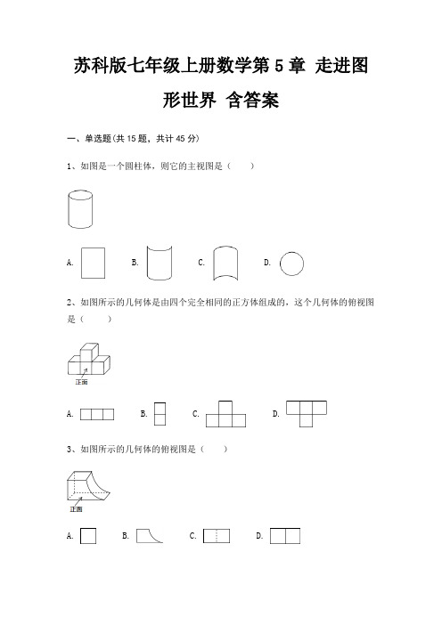 苏科版七年级上册数学第5章 走进图形世界 含答案