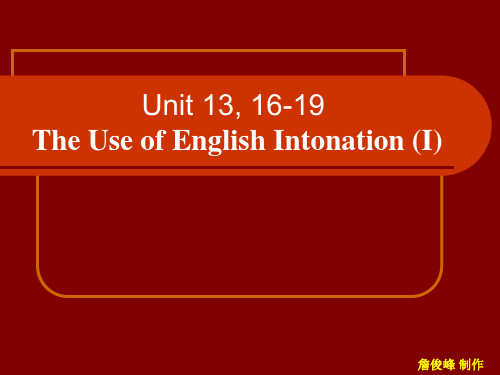 English Intonation__ II