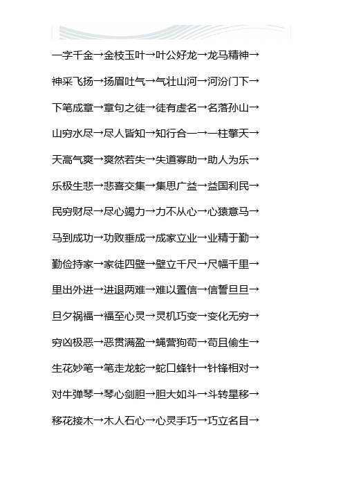 常用标准成语接龙500个[精品文档]