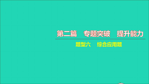 中考物理第二篇专题突破提升能力题型六综合应用题讲本