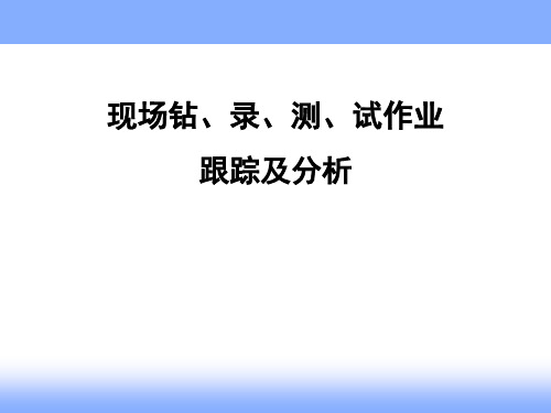 现场钻井、录井、测井、试油作业跟踪及分析