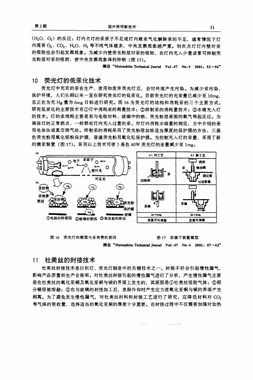 国外照明新技术——荧光灯的低汞化技术