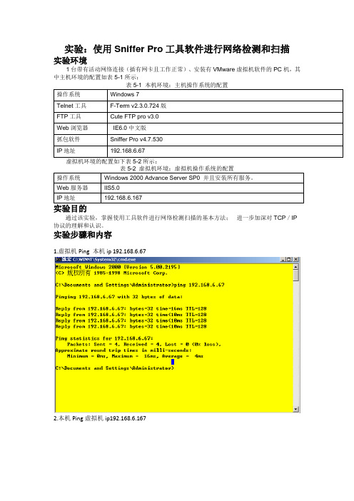 使用Sniffer Pro工具软件进行网络检测和扫描