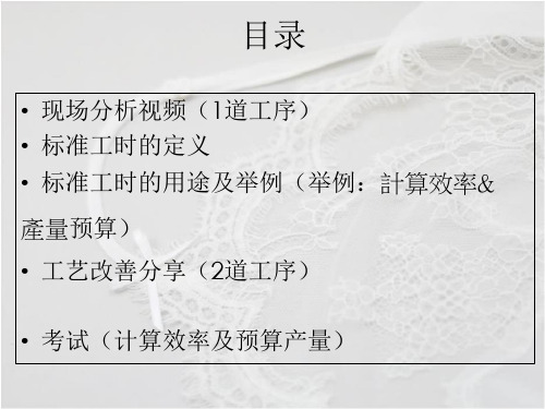 IE入门培训标准工时ppt课件