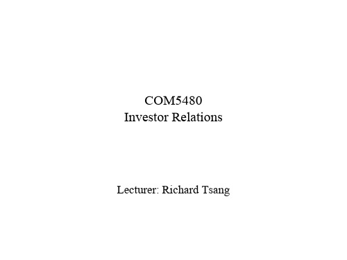 Lecture1InvestorRelations投资者关系共20页文档