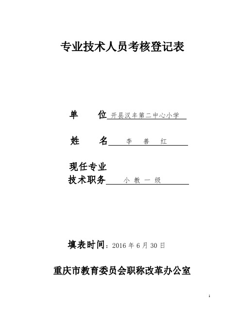 2015年度考核表