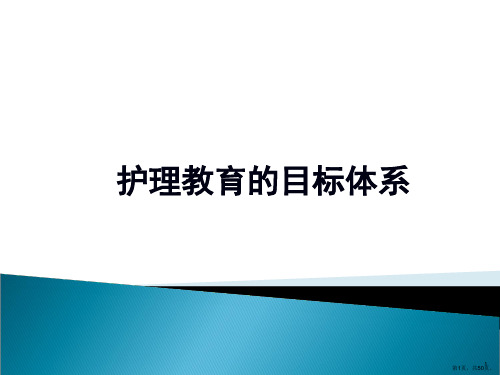 护理教育的目标体系PPT课件