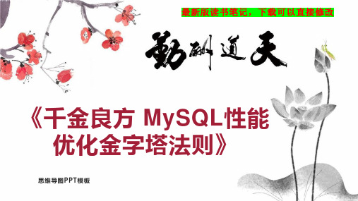 《千金良方 MySQL性能优化金字塔法则》读书笔记PPT模板思维导图下载