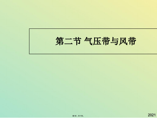 高中地理 第二节 气压带与风带课件 新人教版必修(与“气压”有关文档共17张)