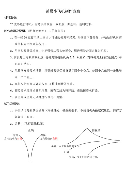 简易小飞机制作方案 (1)