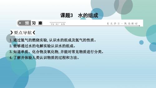 2019年人教版九年级上册化学课件：第四单元 课题3 水的组成(共21张PPT)