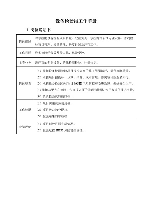 7海上检验-设备检验岗工作手册