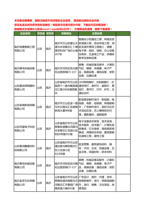 新版山东省临沂网络视频工商企业公司商家名录名单联系方式大全43家