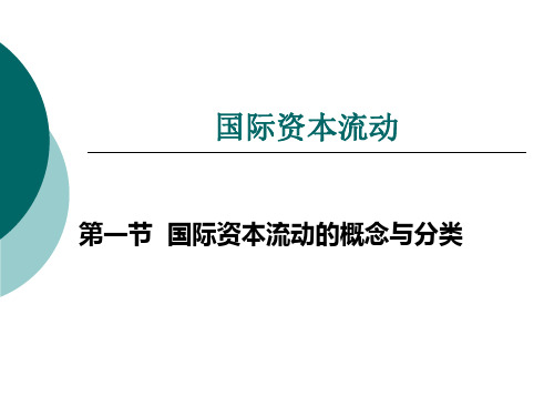 国际金融—国际资本流动