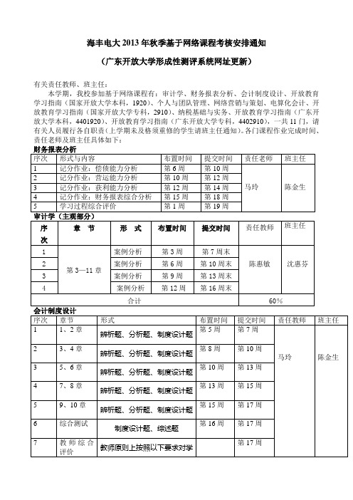 广东开放大学形成性测评系统网址更新