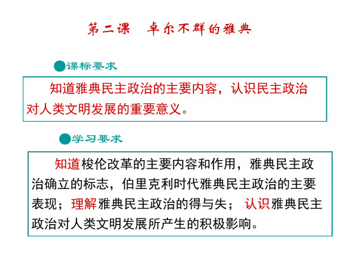 卓尔不群的雅典 课件 课件 人民版