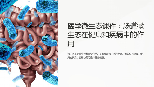 《医学微生态课件：肠道微生态在健康和疾病中的作用》