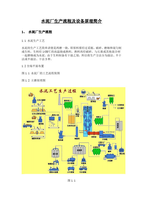 水泥厂生产流程及设备原理