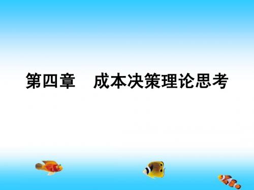 第四章成本决策理论思考