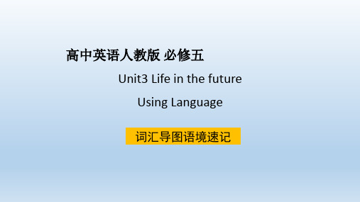 人教课标版高中英语必修5 Unit3_Using_Language_词汇导图语境速记