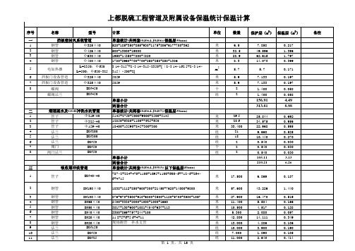 管道保温工程量计算