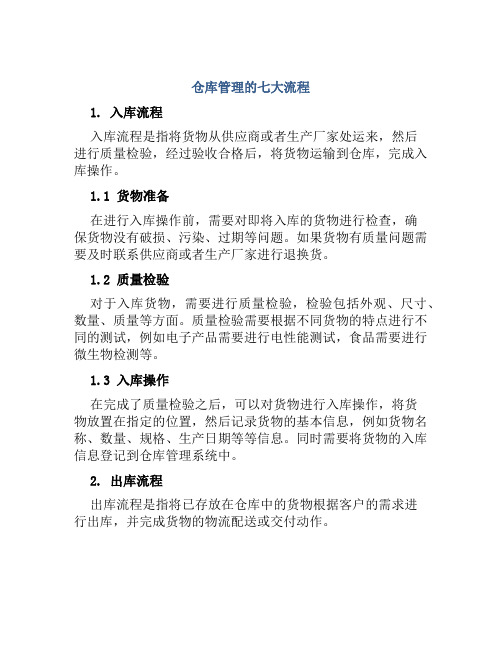 仓库管理的七大流程