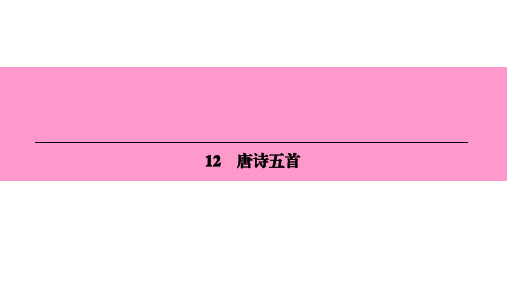 人教部编版语文八年级上册课件：12 唐诗五首 (共21张)