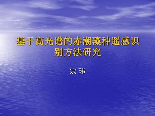 基于高光谱的赤潮藻种遥感