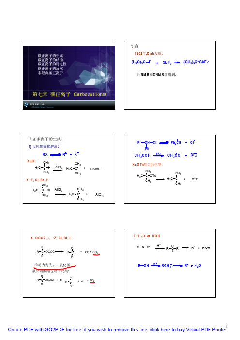 第七章碳正离子1