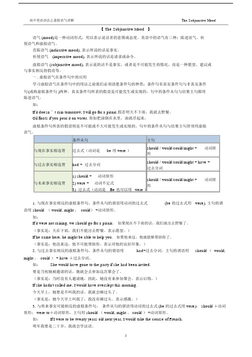 高中英语语法之虚拟语气讲解详解.docx