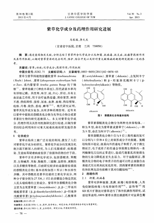 紫草化学成分及药理作用研究进展