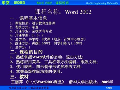 09 word2003演示-(讲稿)