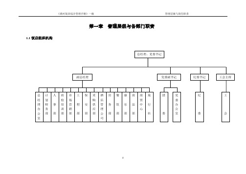 第一章  管理层级与岗位职责