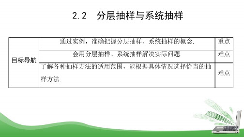 北师大版必修三    1.2.2 分层抽样与系统抽样    课件(51张)