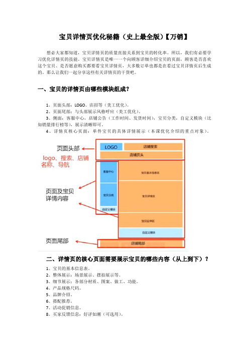 宝贝详情页优化秘籍(史上最全版)【万销】