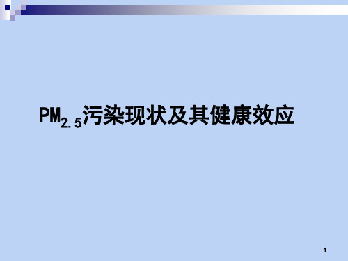 PM2.5污染现状及其健康效应PPT演示课件