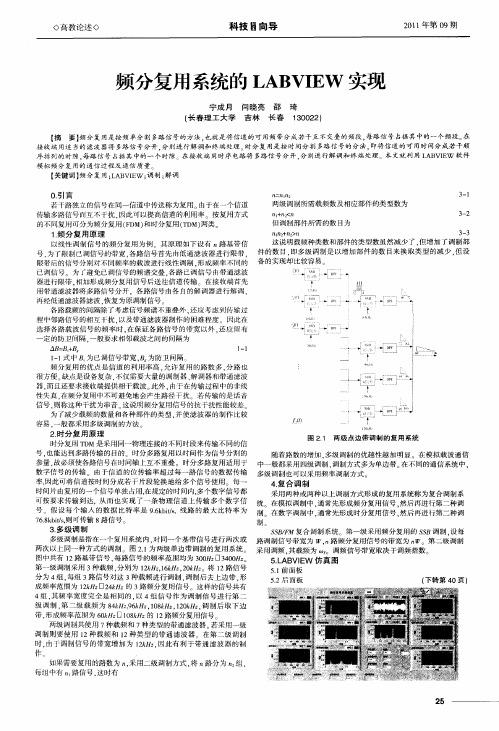 频分复用系统的LABVIEW实现