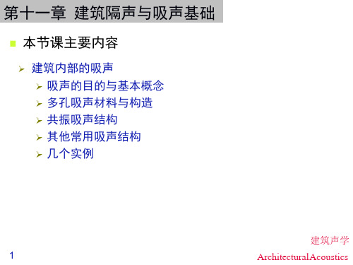 03-课件-11.2 建筑吸声与吸声材料