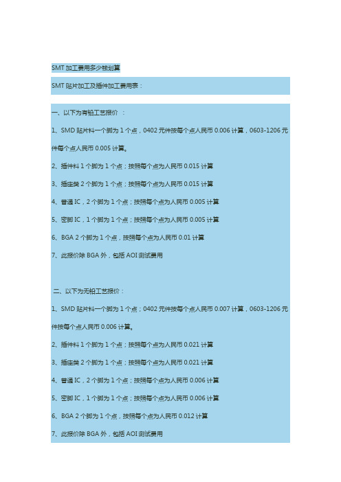 PCB加工费用计价(推荐文档)