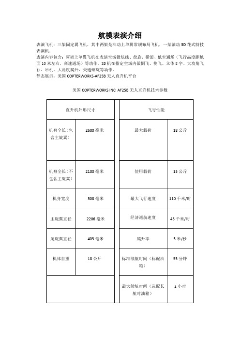 航模表演介绍